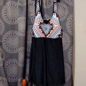 Women plus size swimsuit (dress style 1pc ) 2xL